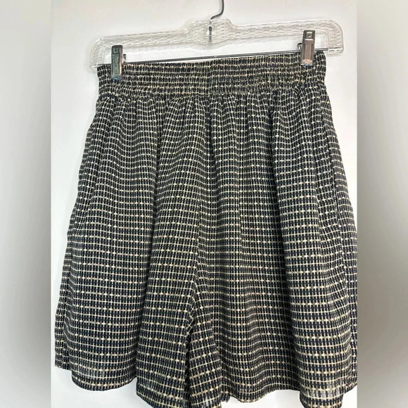 Zara Womens Small black, yellow, and blue geometric print shorts. 100%polyester - Picture 2 of 6